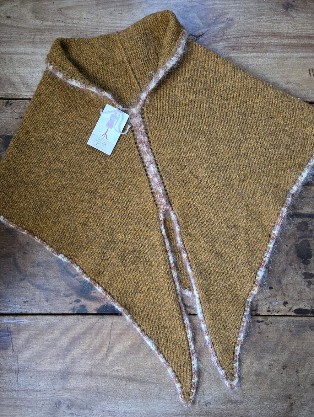 NWT Wool Capelet Handcrafted in Prince Edward Island – Mustard Brown